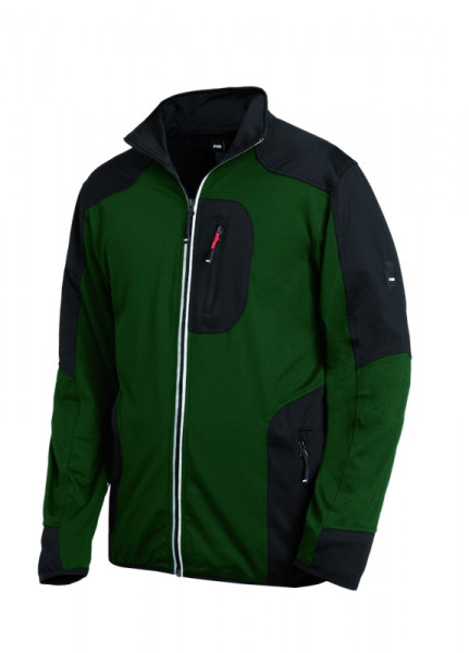 FHB RALF Jersey-Fleece-Jacke, grün-schwarz