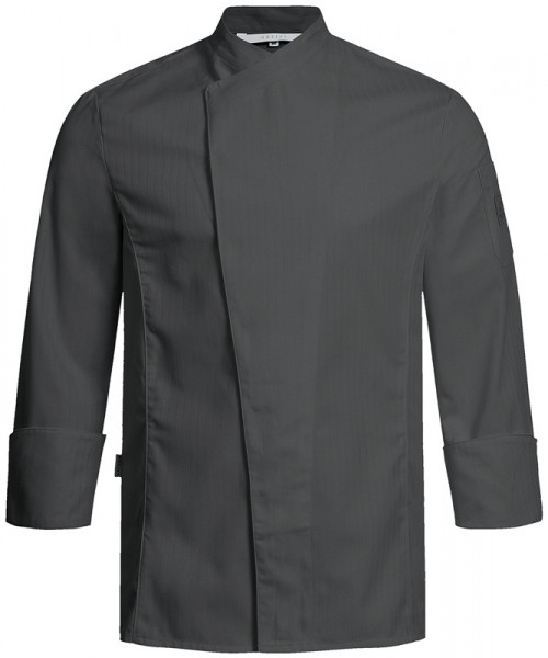 GREIFF H-Kochjacke Regular Fit anthrazit Satinstrei Gastromoda Cuisine 5544.2575.11 5544 2575 Koch-