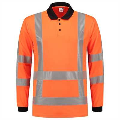 TRICORP, Poloshirt EN ISO 20471 Birdseye, Langarm, Orange, 203005