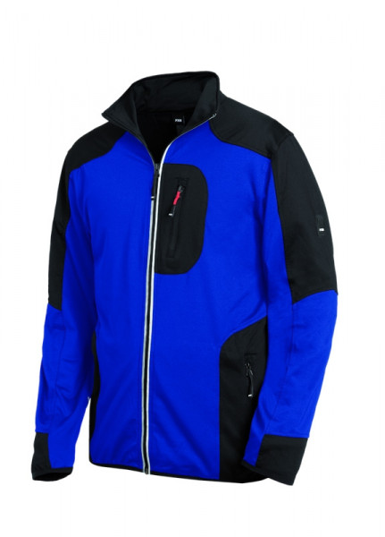FHB RALF Jersey-Fleece-Jacke, royalblau-schwarz