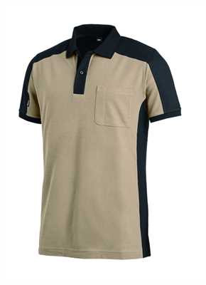 FHB KONRAD Polo-Shirt, beige-schwarz
