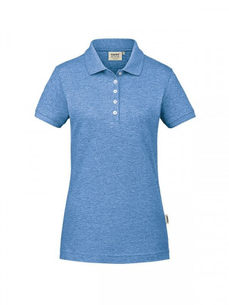 Hakro Damen-Poloshirt GOTS-Organic pastellblau meliert 0231-324