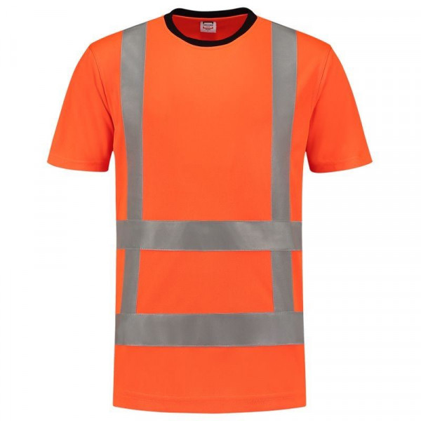 TRICORP, T-Shirt EN ISO 20471 Birdseye, Orange, 103005