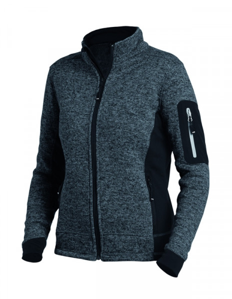 FHB MARIEKE Strick-Fleece-Jacke Damen, anthrazit