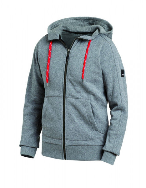 FHB BENNO Sweater-Jacke mit Kapuze, grau