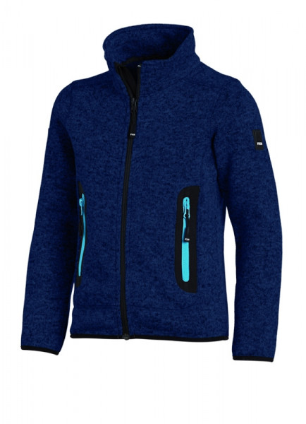 FHB MATS Strick-Fleece-Jacke Kinder , marine