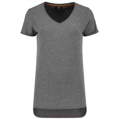TRICORP, T-Shirt Premium V-Ausschnitt Damen, Stonemel, 104006