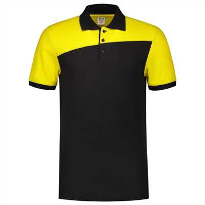 TRICORP, Poloshirt Bicolor mit Quernaht, BlackYello, 202006