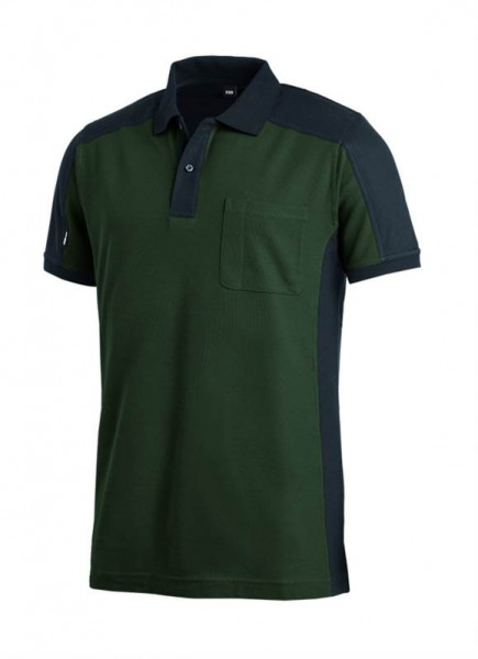 FHB KONRAD Polo-Shirt, oliv-schwarz
