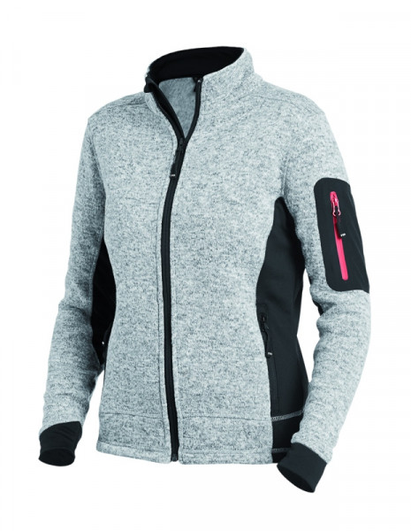 FHB MARIEKE Strick-Fleece-Jacke Damen, grau