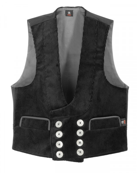 FHB FRITZ Zunftweste Trenkercord, schwarz