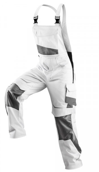 KÜBLER PULSSCHLAG Latzhose weiß/anthrazit, 3324331