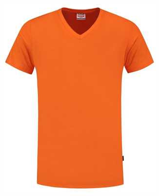 TRICORP, T-Shirt V-Ausschnitt Slim Fit, Orange, 101005