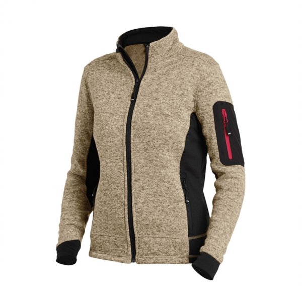 FHB MARIEKE Strick-Fleece-Jacke Damen, beige