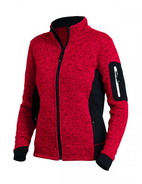 FHB MARIEKE Strick-Fleece-Jacke Damen, rot