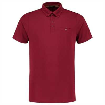 TRICORP, Poloshirt Premium Button-Down-Kragen, Bordeaux, 204001