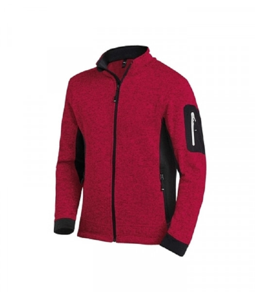 FHB CHRISTOPH Strick-Fleece-Jacke, rot