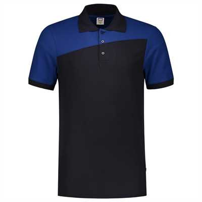 TRICORP, Poloshirt Bicolor mit Quernaht, Navyroyal, 202006