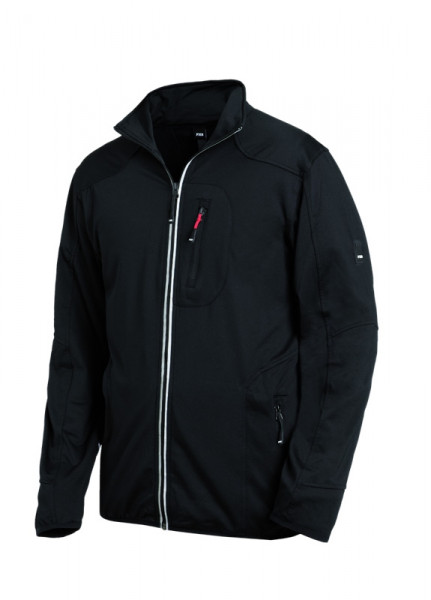 FHB RALF Jersey-Fleece-Jacke, schwarz