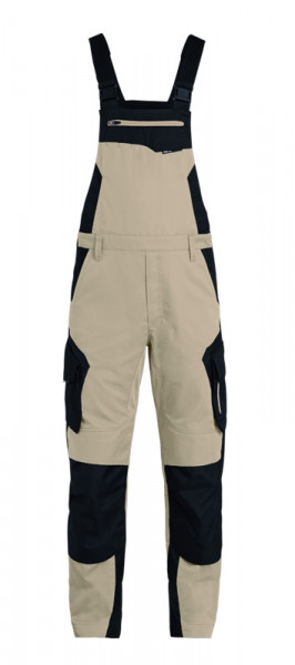 FHB PASCAL Latzhose, beige-schwarz