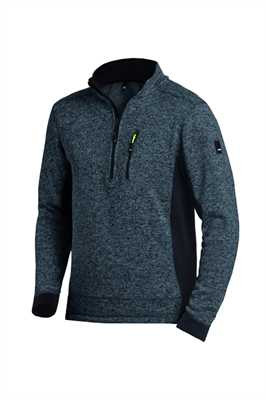 FHB PATRICK Strick-Fleece-Troyer, Antrazit-Schwarz
