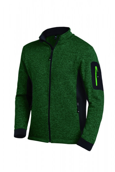 FHB CHRISTOPH Strick-Fleece-Jacke, grün