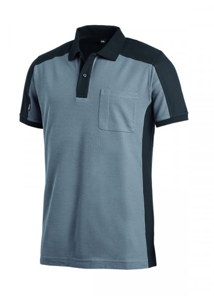 FHB KONRAD Polo-Shirt, grau-schwarz