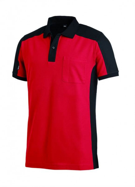 FHB KONRAD Polo-Shirt, rot-schwarz
