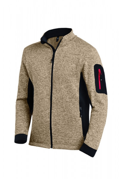 FHB CHRISTOPH Strick-Fleece-Jacke, beige