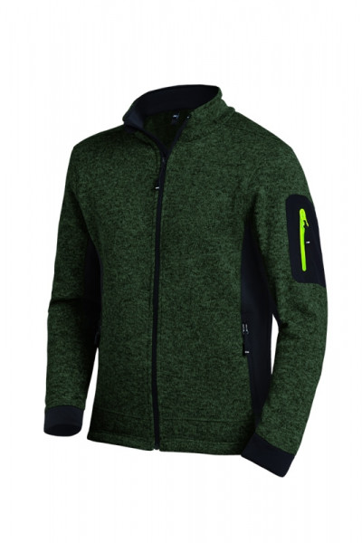 FHB CHRISTOPH Strick-Fleece-Jacke, oliv