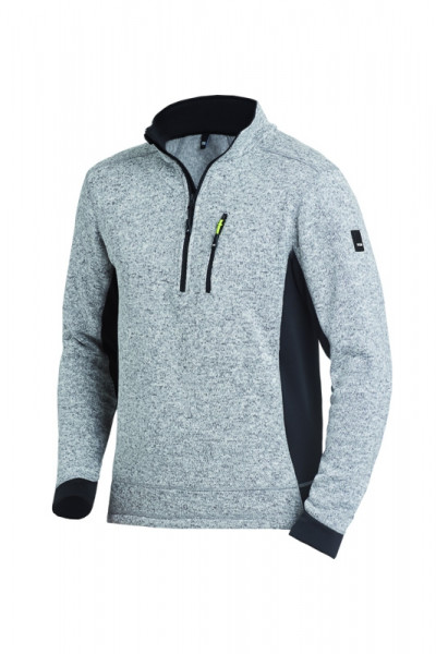 FHB PATRICK Strick-Fleece-Troyer, Grau-Schwarz