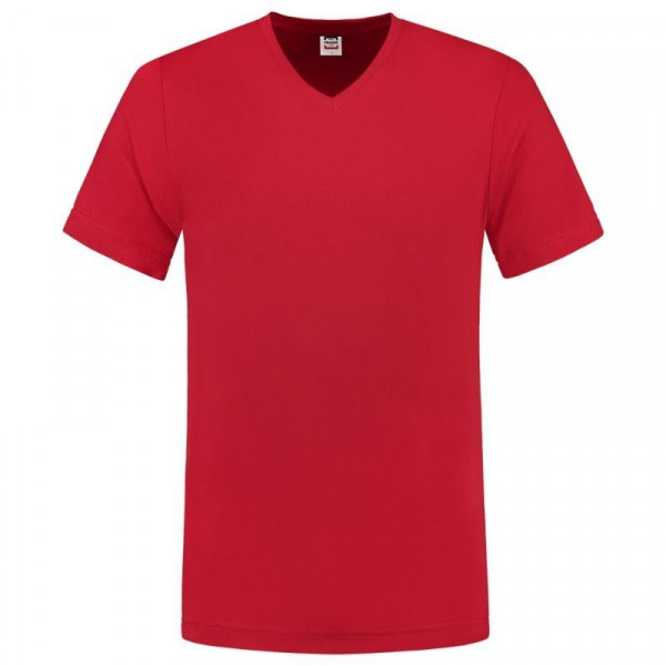 TRICORP, T-Shirt V-Ausschnitt Slim Fit, Red, 101005