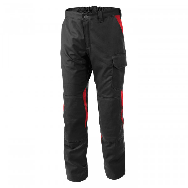 KÜBLER VITA cotton+ Hose schwarz/mittelrot, 2L463421