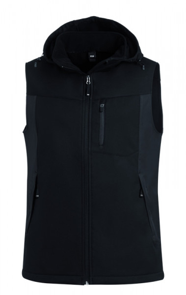 FHB JUSTUS Softshellweste, anthrazit-schwarz