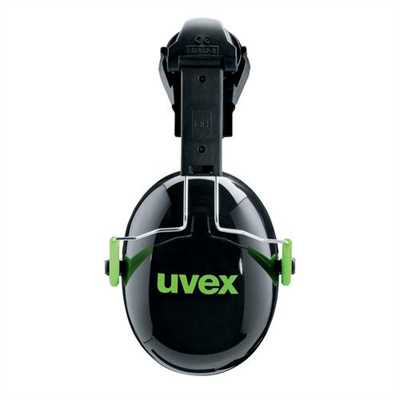 Kapselgehörschutz uvex K1H 2600201 schwarz, grün SNR 27 dB Größe S, M, L / 2600201