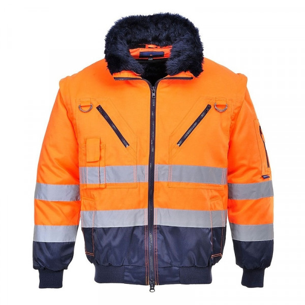 PORTWEST Hi-Vis 3in1 Pilot Jacke OrangeNavy / PJ50