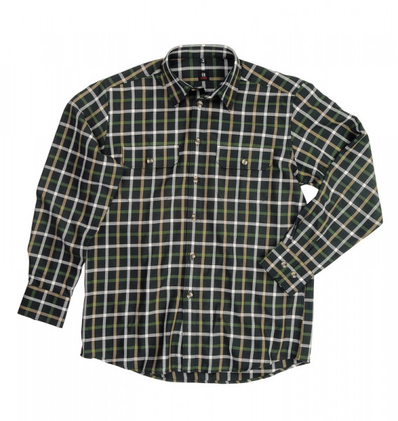 FHB ALOIS Arbeitshemd, schwarz-beige
