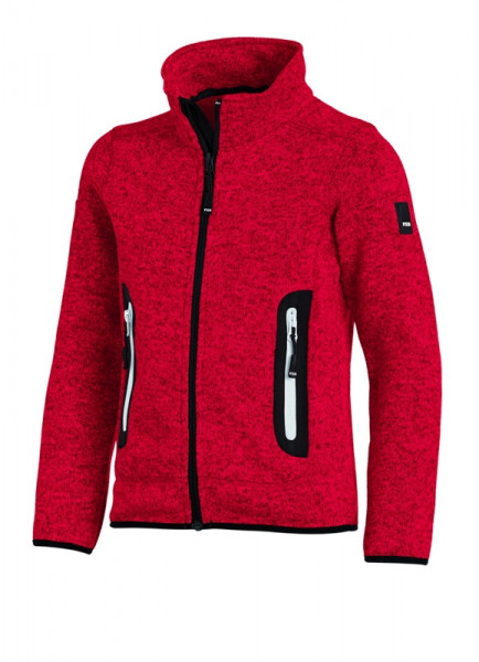 FHB MATS Strick-Fleece-Jacke Kinder , rot