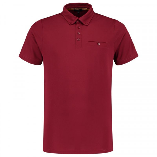 TRICORP, Poloshirt Premium Button-Down-Kragen, Bordeaux, 204001
