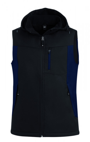 FHB JUSTUS Softshellweste, marine-schwarz
