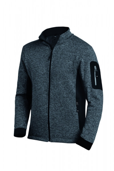 FHB CHRISTOPH Strick-Fleece-Jacke, anthrazit