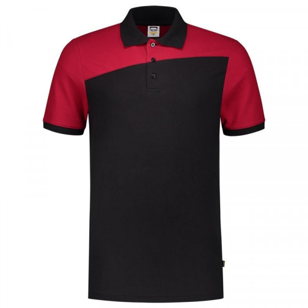 TRICORP, Poloshirt Bicolor mit Quernaht, Blackred, 202006