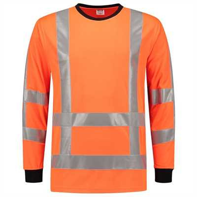 TRICORP, T-Shirt EN ISO 20471 Birdseye Langarm, Orange, 103002