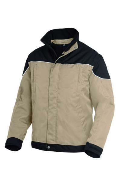 FHB TOM Arbeitsjacke 2 in 1, beige-schwarz