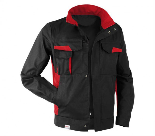 KÜBLER VITA cotton+ Jacke schwarz/mittelrot, 1L453421