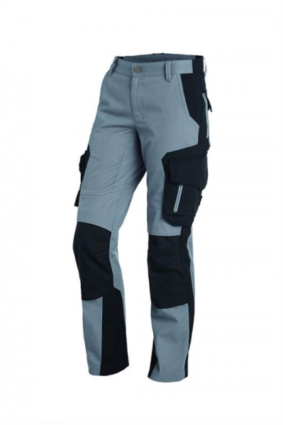 FHB ALMA Arbeitshose Damen , grau-schwarz
