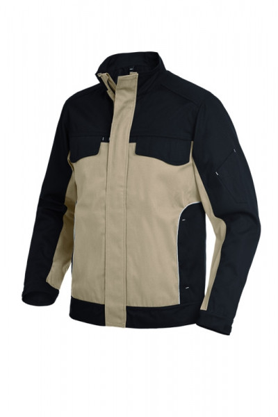 FHB ERNST Arbeitsjacke, beige-schwarz