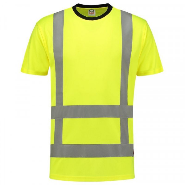 TRICORP, T-Shirt EN ISO 20471 Birdseye, Yellow, 103005