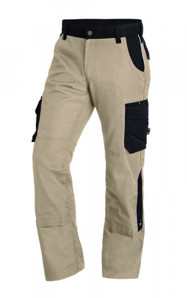 FHB BRUNO Arbeitshose, beige-schwarz