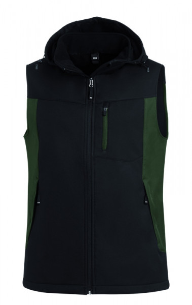 FHB JUSTUS Softshellweste, oliv-schwarz